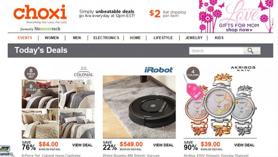 NoMoreRack Rebrands As <a href="/shopchoxi/">Choxi.com</a> buff.ly/28SXclj