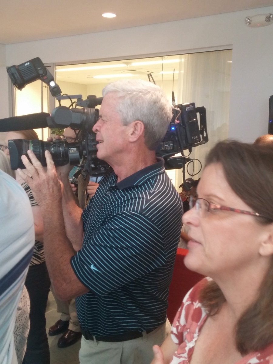 jmgl's tweet photo. Lots of cameras at #TomSuiter retirement celebration #wral https://t.co/AmeTRGKgyC