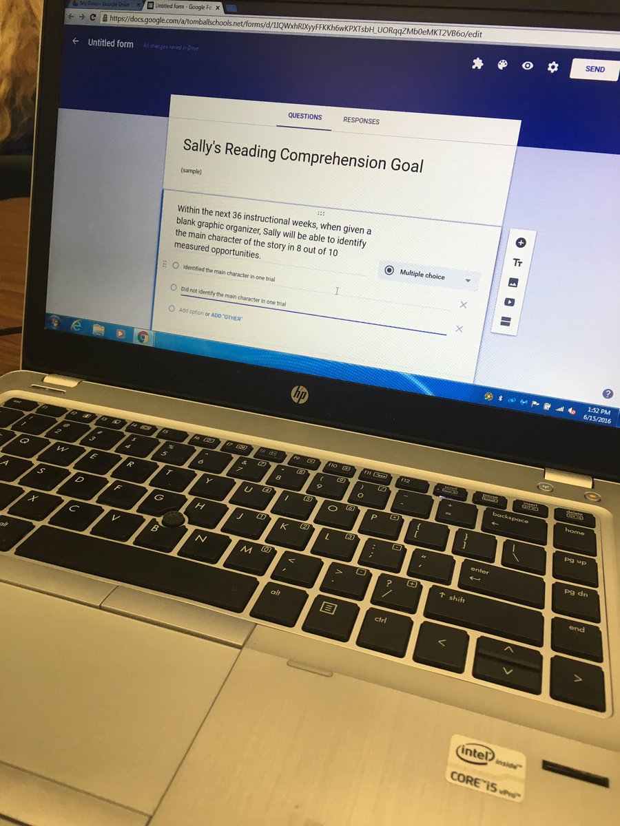 CPESBreaux's tweet photo. Wow! Using Google Forms to create data sheets for both Sped & Gen Ed teachers! #TATN2016 https://t.co/fqSanF8coT