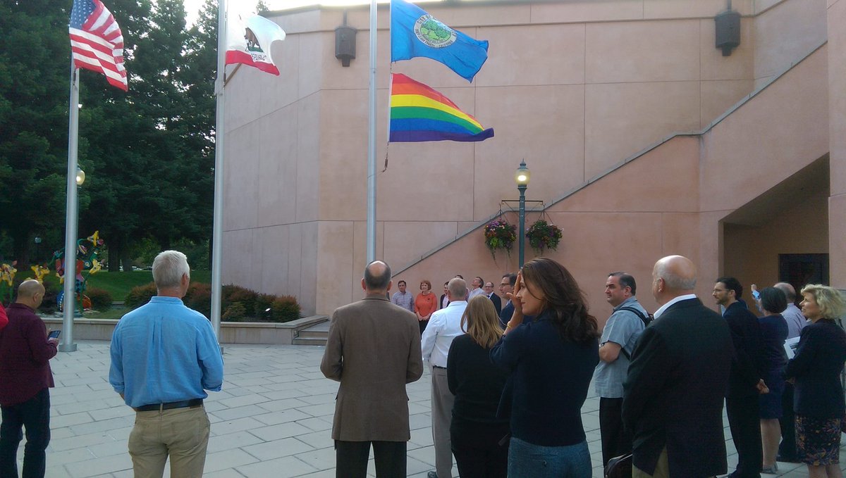 Mtn View Council stood in solidarity w/ #LGBT community + Orlando victims. Proud our community celebrates diversity.