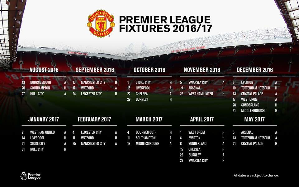 Premier League 2016/17 fixtures release timings, key dates and how Premier League 2016/17 fixtures release timings, key dates and how