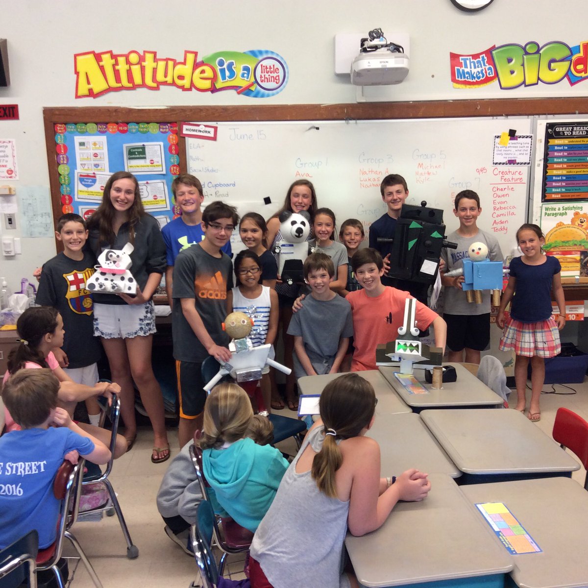 Thank you to our 7th grade siblings for sharing  awesome Creature Feature projects#beproudbedale #bmsed #medfieldps