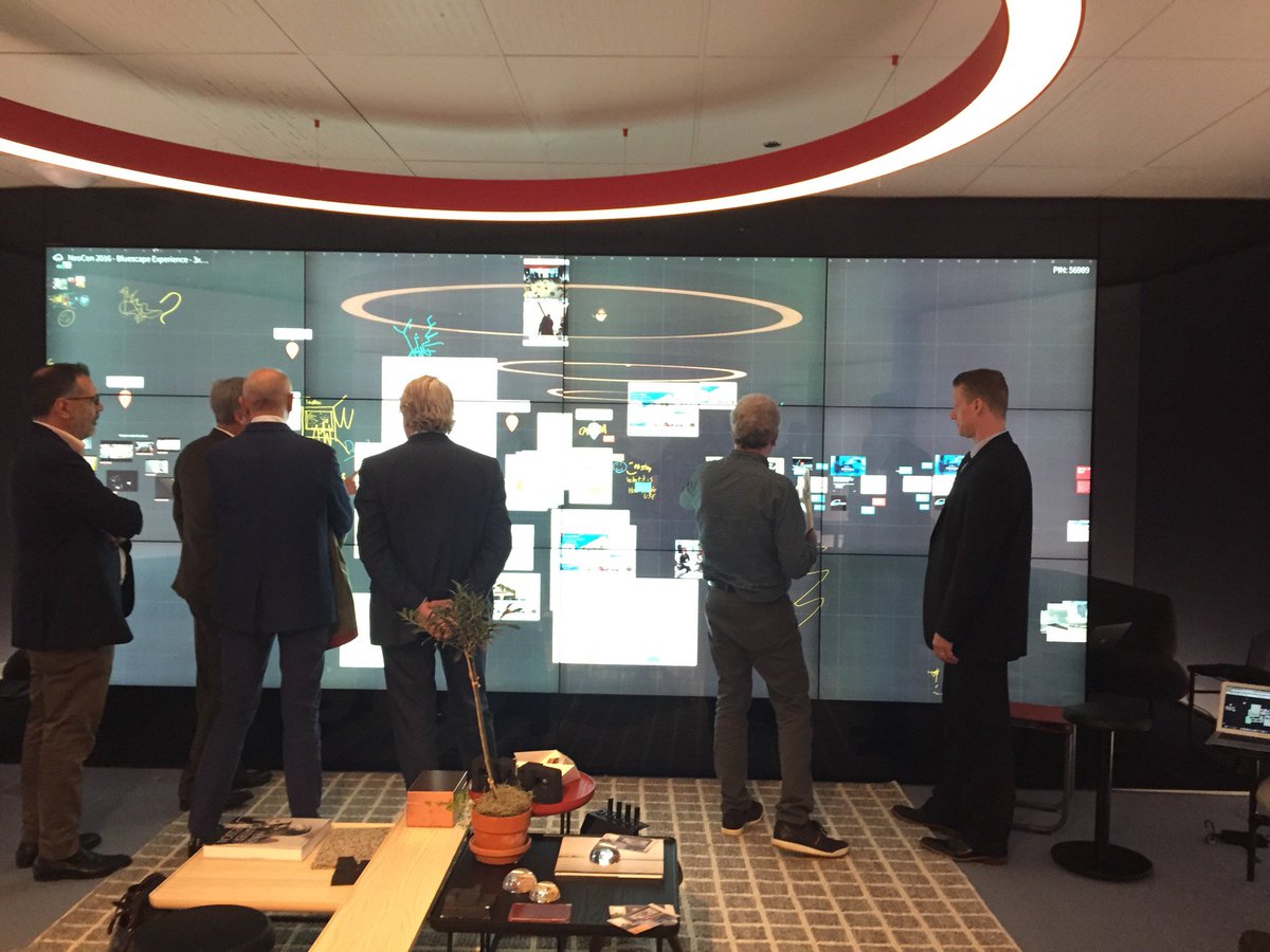 bluescaper's tweet image. Bluescape is in action @Haworthinc showroom @neocon! Stop by to see the #FutureOfWork #NeoCon2016