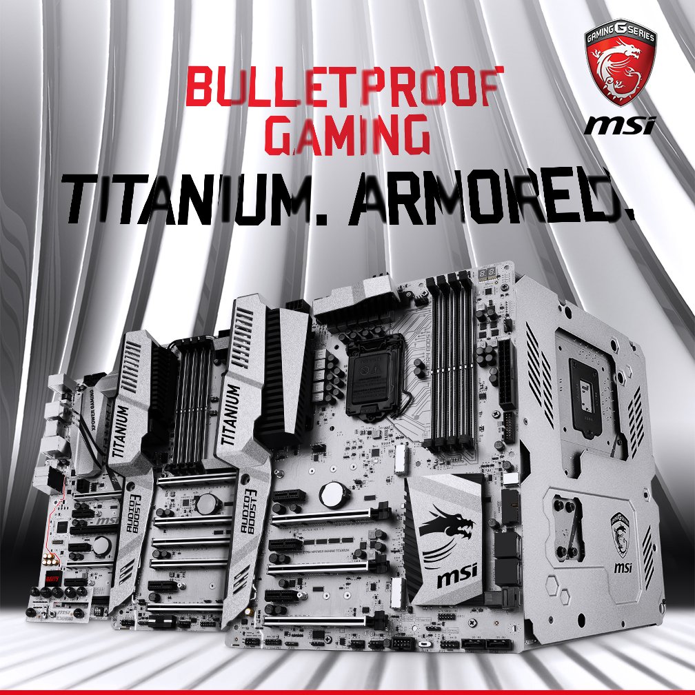 cigaret Lære stege Si MSI Gaming sa Twitter: "Meet new #MSI Titanium MBs: -X99A XPOWER GAMING  TITANIUM -Z170A XPOWER GAMING TITANIUM -Z170A MPOWER GAMING TITANIUM  https://t.co/Zwd4s1Seo0" / Twitter