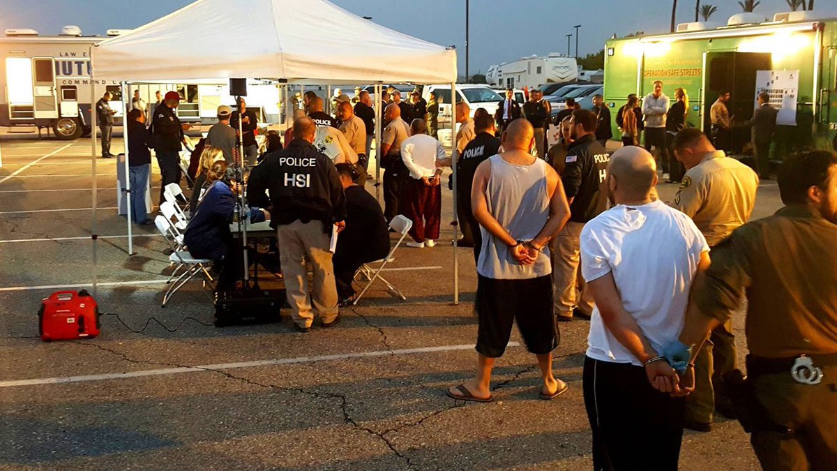 ABC7's tweet photo. 31 arrested in Whittier, Santa Fe Springs gang crackdown https://t.co/vB2vFB3dpr https://t.co/n0LdftzDm1