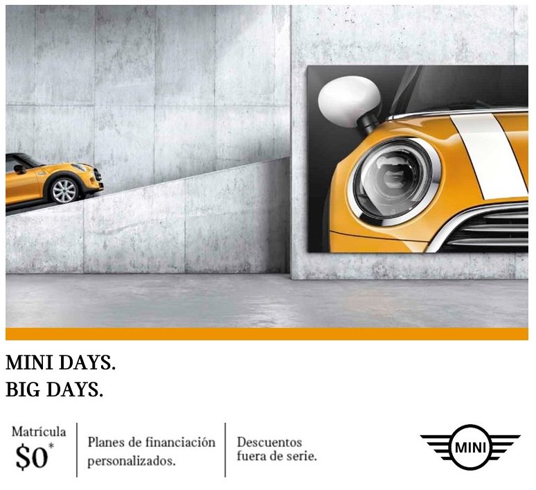 minicolombia's tweet photo. Hoy terminan los #MINIDays, tú puedes ser el último en obtener un MINI con matricula de $0. https://t.co/qH0RBvjTkG https://t.co/goRPpQbPxB