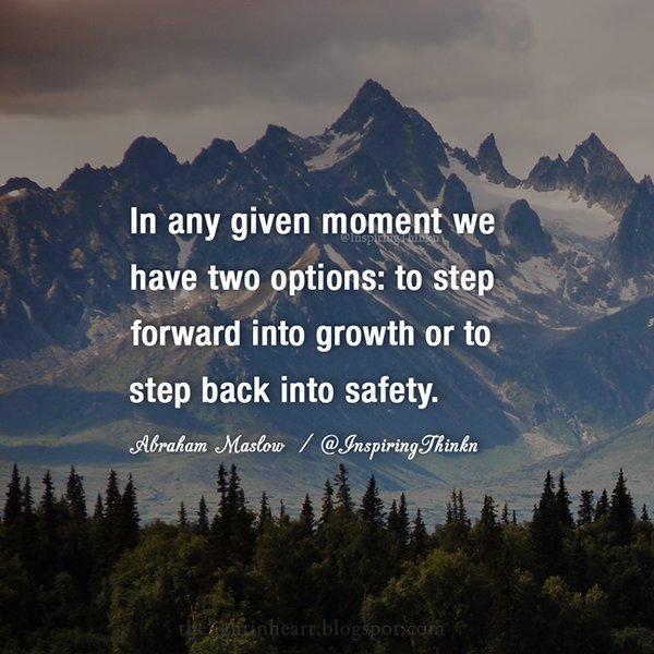 InspiringThinkn's tweet photo. In any given moment we have two options... Abraham Maslow  #inspiration #leadership https://t.co/wtCQkx1dnR