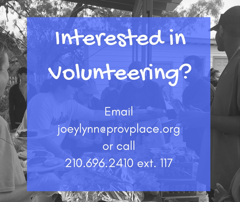 Want to volunteer at Providence Place? Contact us!