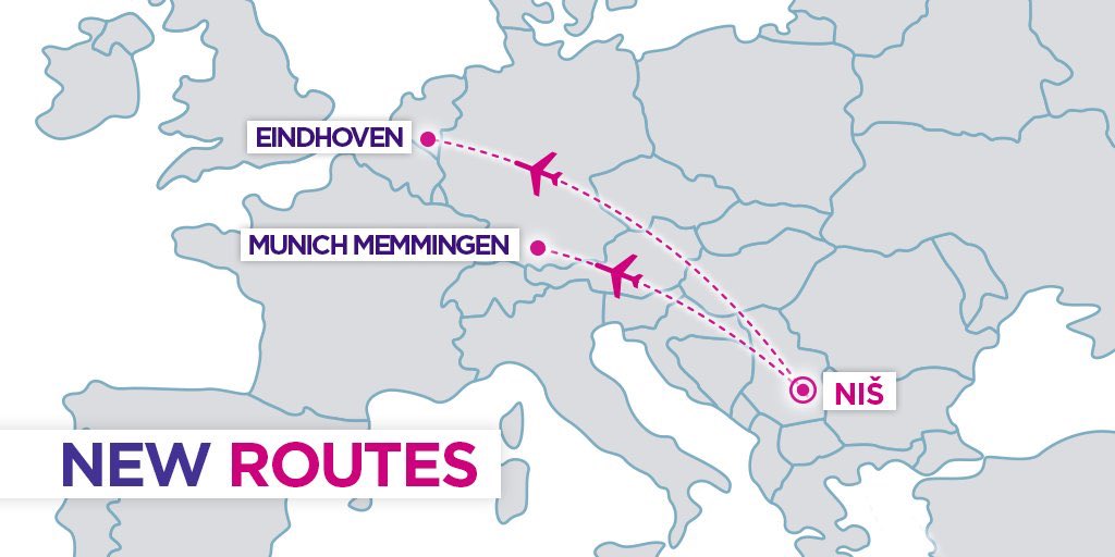 GlobalAvGeek's tweet photo. #WizzAir new routes from #Niš and #Suceava | #Routesnews  @GlobalAvGeek https://t.co/kgpE8Tcqi8