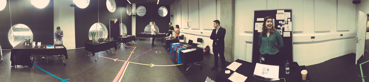 RaveWebMedia's tweet photo. RT @Cyberwest: The Web Media Production booth at the @RavensbourneUK @thedegreeshow is now open for business! https://t.co/pDNVRpo9PB