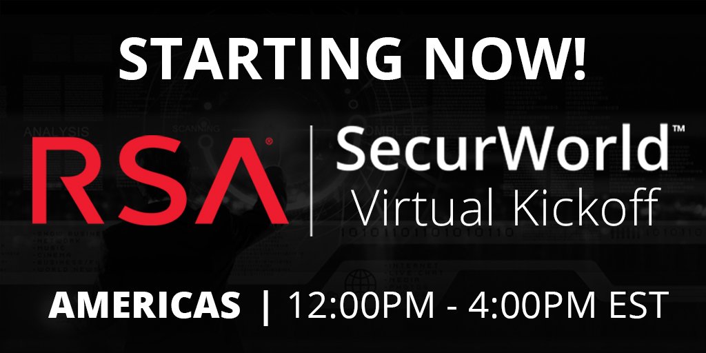RSAPartners's tweet photo. RSA's #SecurWorld Virtual Kickoff is opening for AMERICAS now! Check it out here: https://t.co/M9dBSLumC0 https://t.co/ksJrUJEtOP
