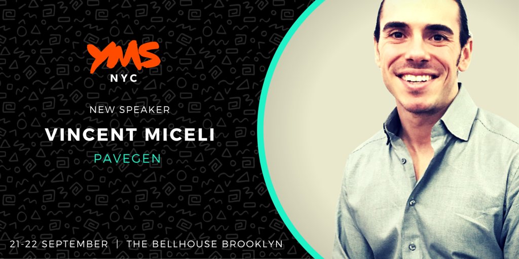 voxburner's tweet photo. Put your hands together and join us in welcoming @vincentmiceli from @Pavegen as one of our speakers for #YMS16 NYC! https://t.co/JebmEe0i5y
