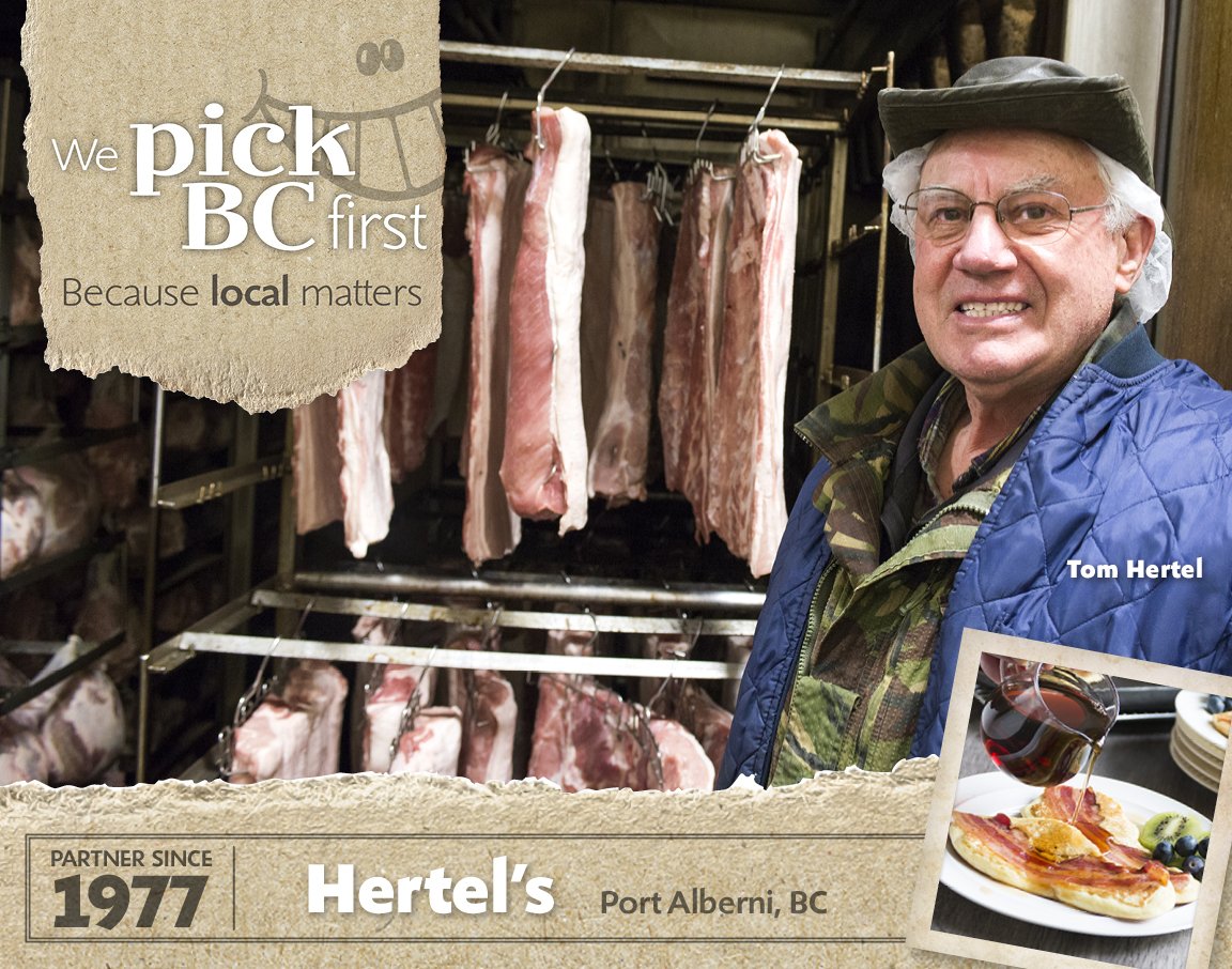 ThriftyFoods's tweet photo. Meet Tom, our friend & famed #bacon maker from Hertel's in #PortAlberni #BC. https://t.co/Utzua3mW2l #WePickBC https://t.co/pMg1qQJLgC
