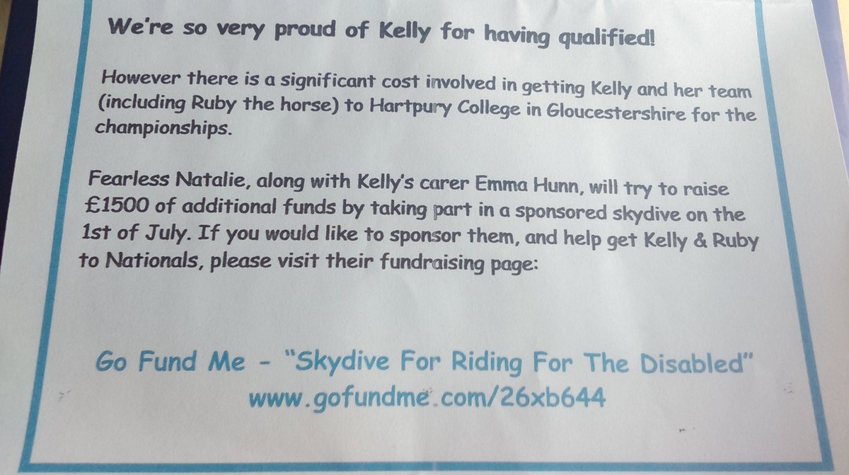RDA_East's tweet photo. Can you help? Donate to help send dressage star Kelly to Hartpury! @RDAnational https://t.co/pQFIBPNoyd https://t.co/gArA1y4A3t