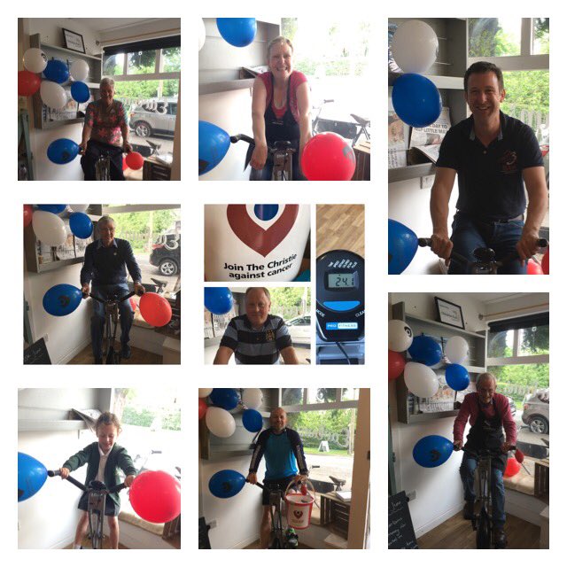 Earlams's tweet photo. 121km in 6 hours! Thanks to everyone who pedalled away for @TheChristie charity #Earlams bike-a-thon. You're all fab https://t.co/uyGEaZ3lIB