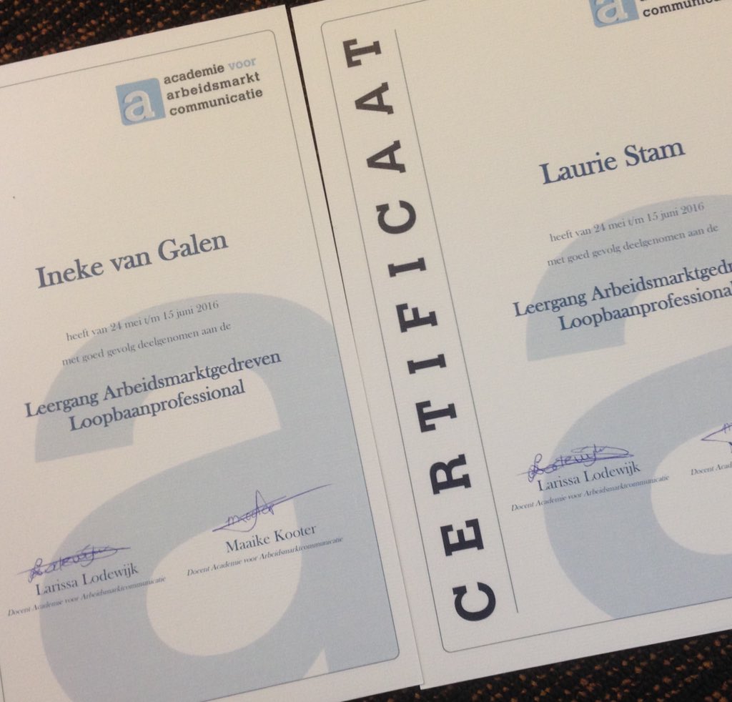 AlmerePF's tweet photo. Nog meer #arbeidsmarktkansen toepasbaar bij @AlmerePF #certificering @LaurieStam @inekevangalen 👏 https://t.co/EdU91u55QJ