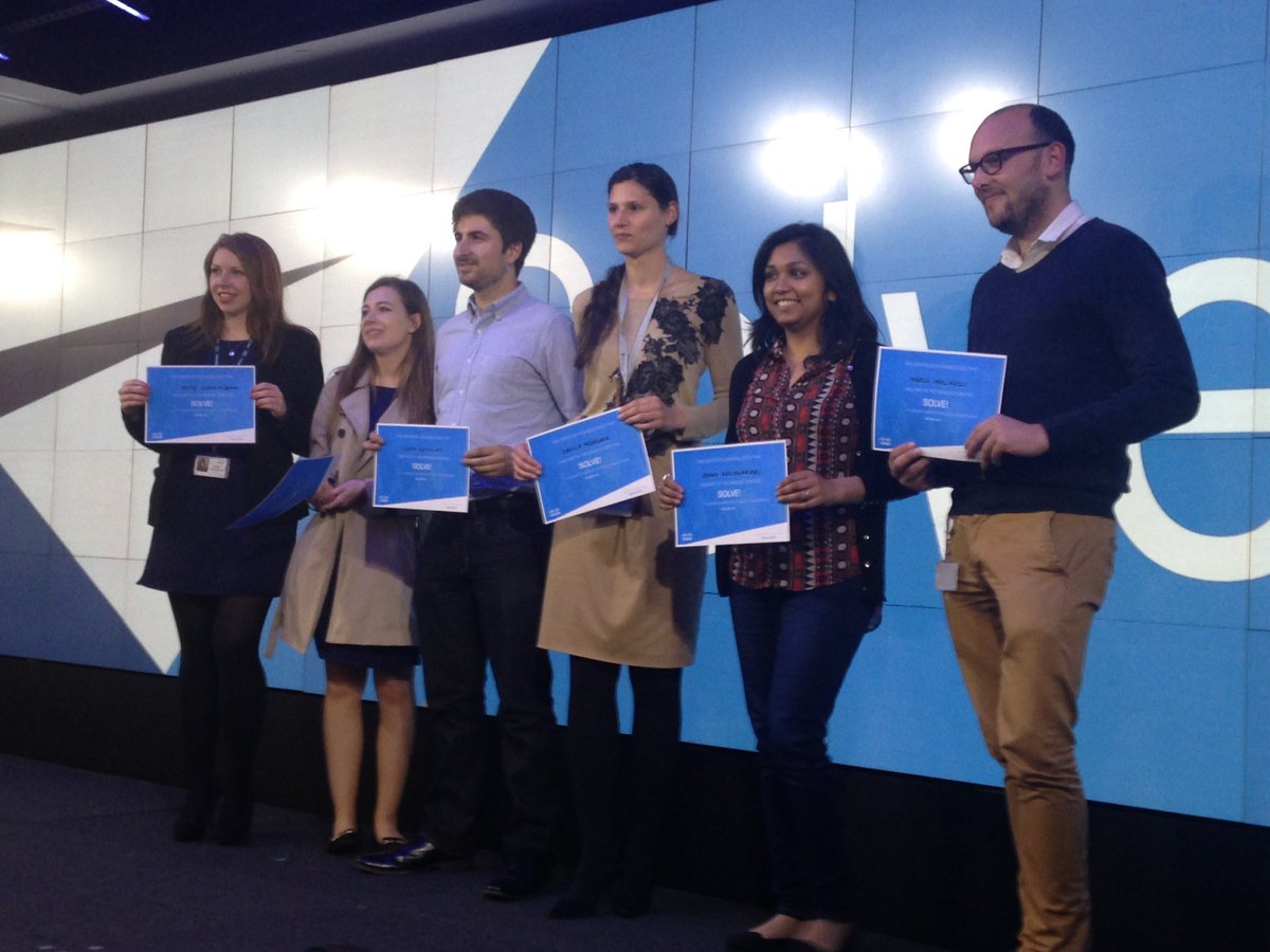 CarolineG10's tweet photo. Great ideas generated by the Early in Career Network at the Solve session, the winning team below #CiscoUK  #MTW https://t.co/8EsvWECRf3