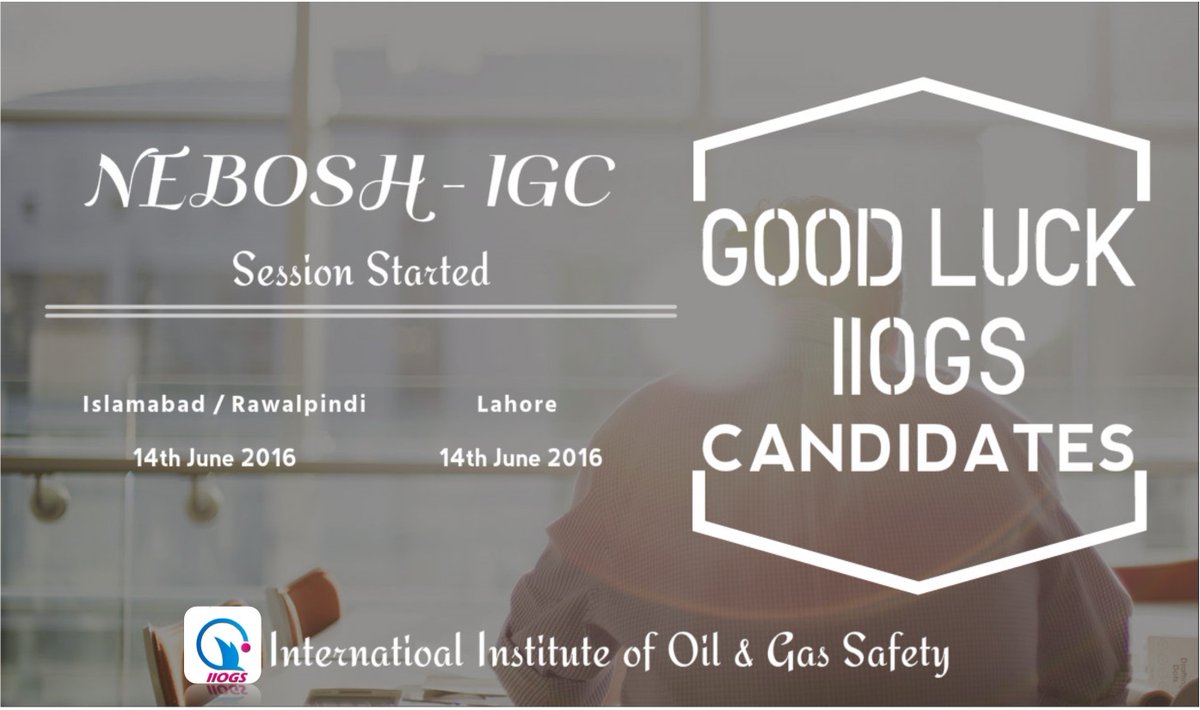 Amnah_iiogs's tweet photo. GOOD LUCK to all #IIOGS candidates for #NEBOSH-#IGC session

#HSE #EHS https://t.co/MukJyxim3b