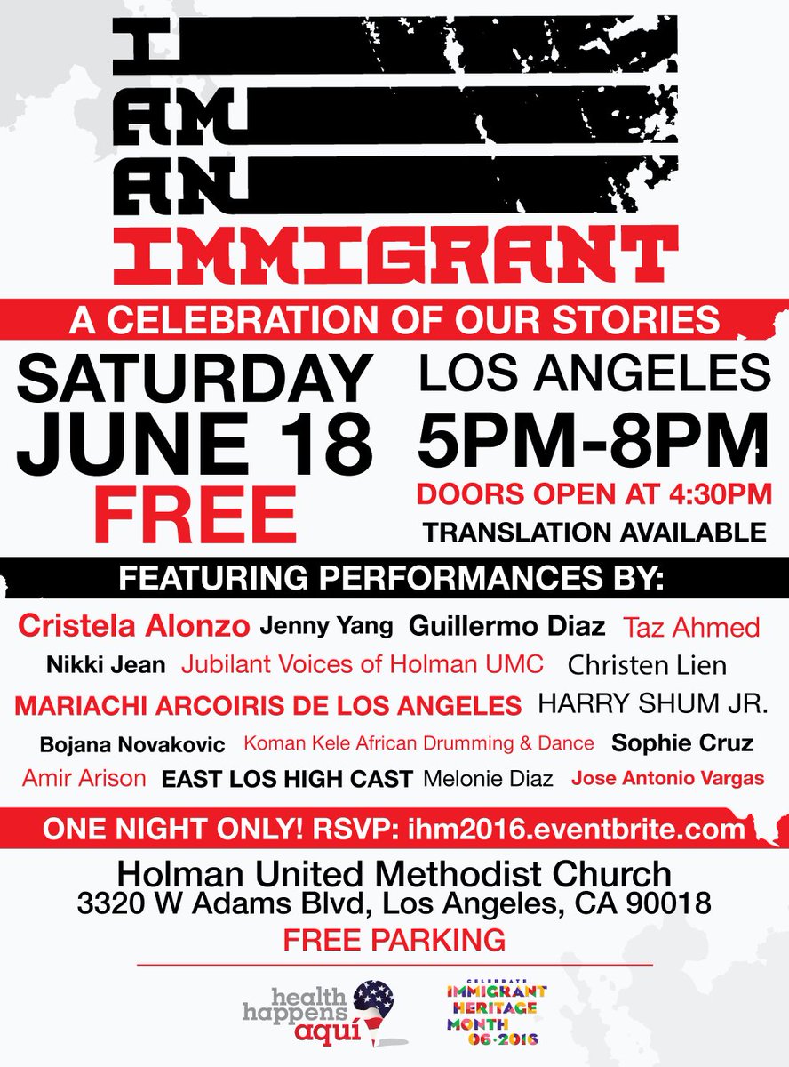 IAmAnImmigrant's tweet photo. Join us this Sat. &amp; celebrate #IHM2016 w/ "I Am An Immigrant: A Celebration of Our Stories" https://t.co/DlNJudjQRA https://t.co/FlfIBcIw29
