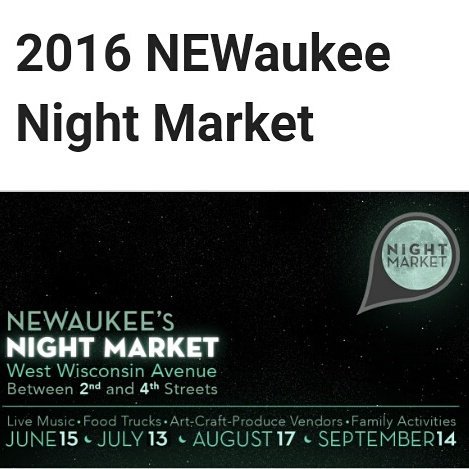Come join us and a ton of other great vendors and local food at the Newaukee Night Market tonight.!@NEWaukee