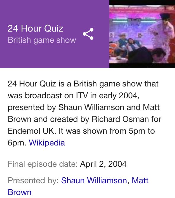 PartridgeIdeas's tweet image. Idea for a programme: 24 Hour Quiz. Barry from Eastenders to host a 24-hour 'Quizathon'.