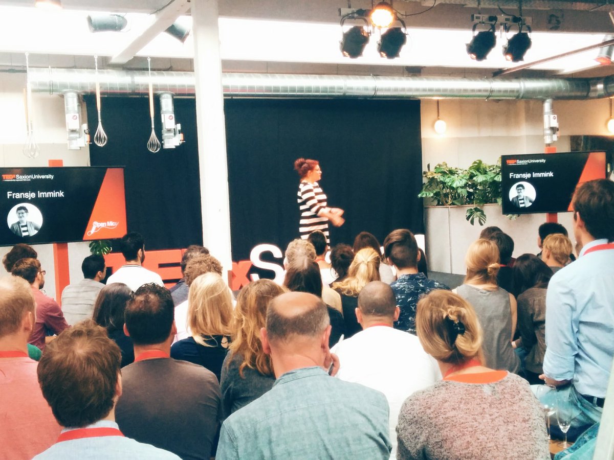 #TEDxSaxion  open mic has started with @TanteFrans over the future of education @SaxionSW
