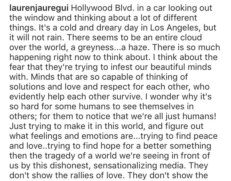 PopCrave's tweet photo. Fifth Harmony's Lauren Jauregui has such a beautiful mind and soul. Please take the time to read what she wrote. 🙏💖🌈 https://t.co/Ljqd39ste4