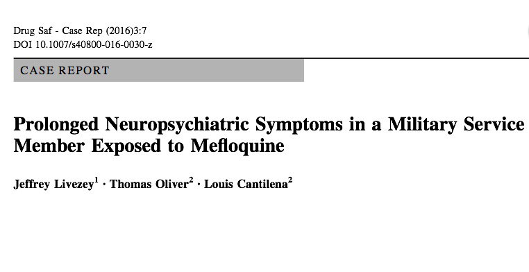 RemingtonNevin's tweet photo. After years of neglecting pharmacovigilance, @WRAIR scientists describe prolonged effects from its drug mefloquine. https://t.co/BBZBKQxVIH