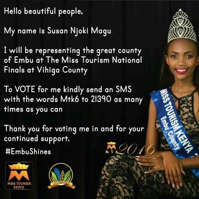 denniskihia's tweet photo. vote vote @embu_ms sms mtk6 to 21390.#VihigaCountyGoverment #Countdowntofinals #Mtk2016finals #Misstourismkefinals https://t.co/OuKOqhGXTc