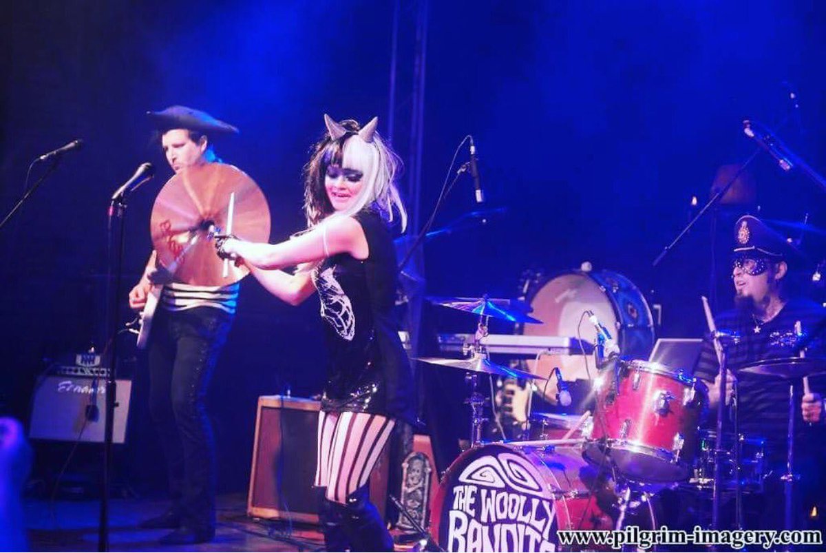 WoollyBandits's tweet photo. I must admit my favorite part commandeering the drums mid set! #BompshuBomp #woollywednesday #womanofmassdestruction https://t.co/0jAPsPwMlM