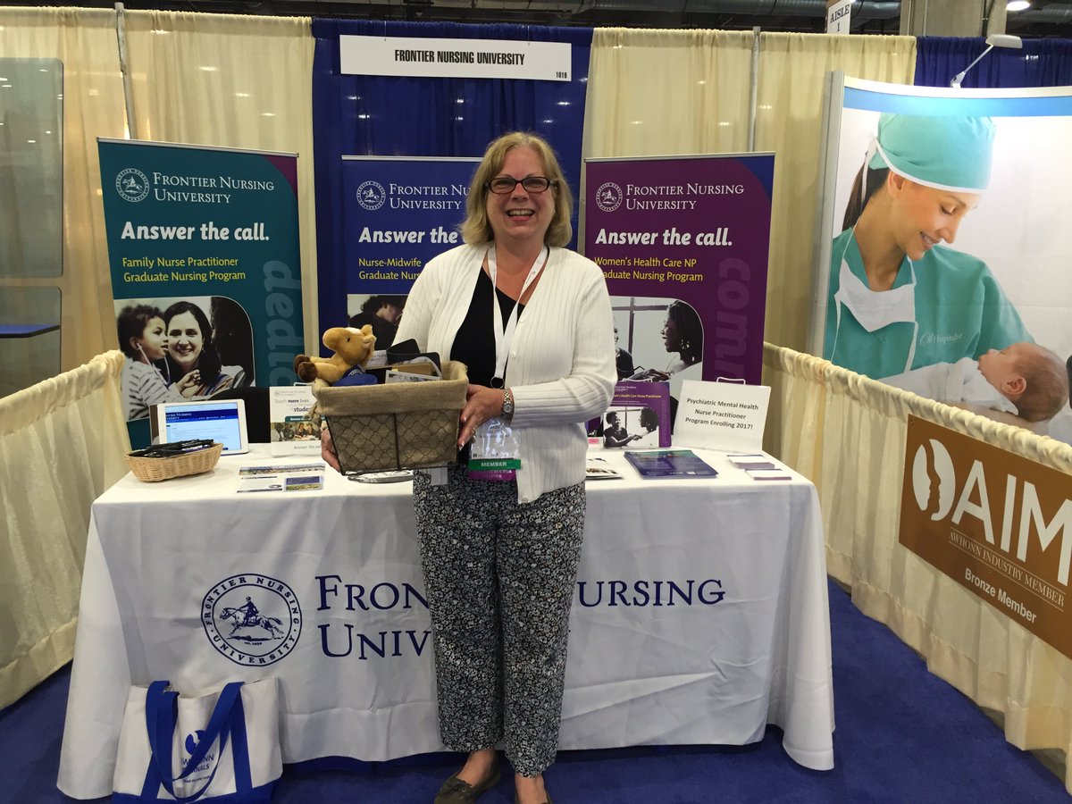 FrontierNursing's tweet photo. Congratulations to Ann Holden from Williamsville, NY - she won the FNU prize basket at #AWHONN2016 ! https://t.co/WSBfFd57fH