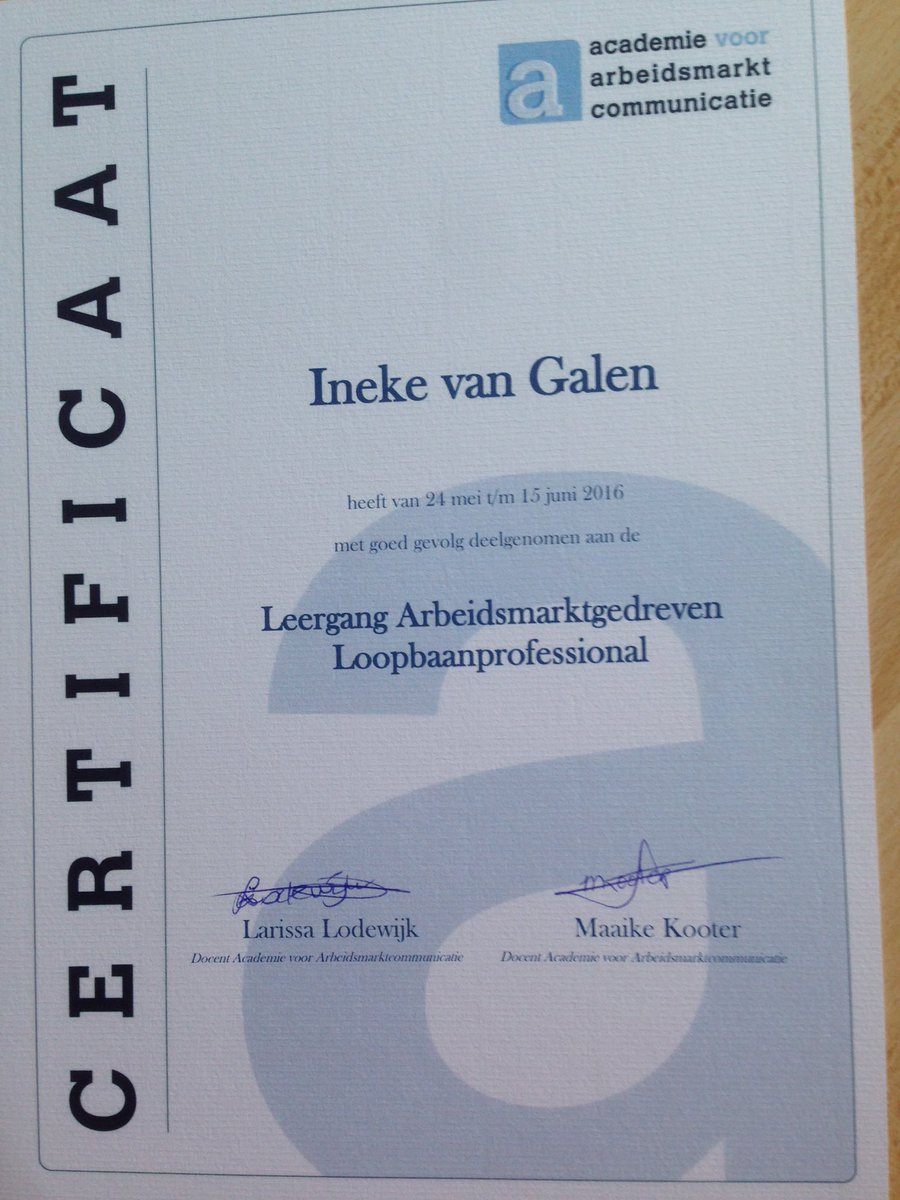 inekevangalen's tweet photo. Veel #inspiratie opgedaan #certificering #leergang #Arbeidsmarktgedreven #loopbaanprofessional @iGemployability https://t.co/hw6F4lgSfP