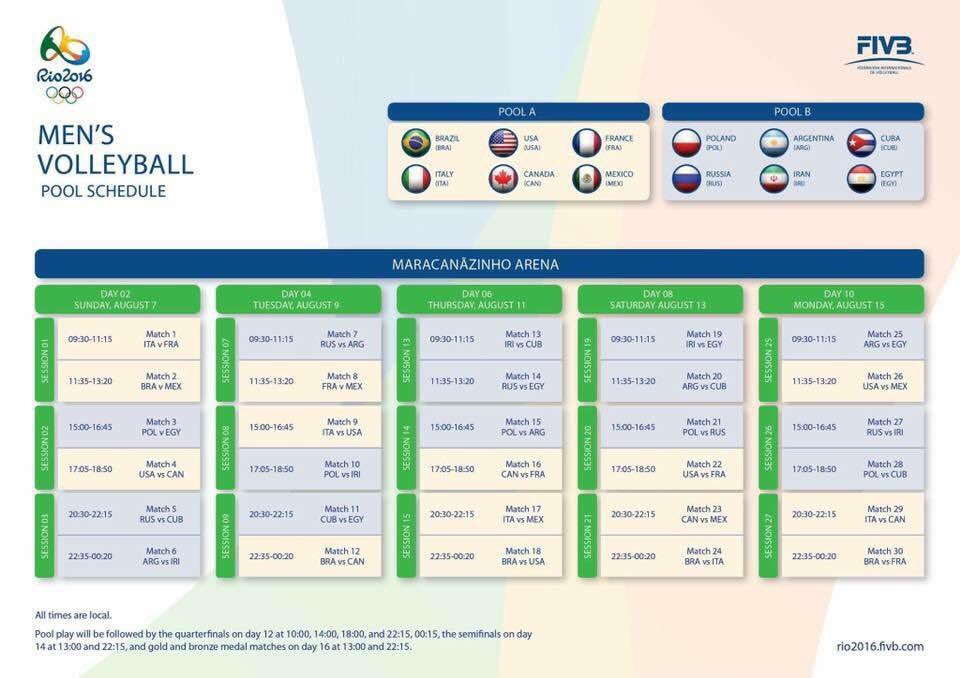 Benaggio21's tweet photo. Le programme des JO pour la #teamyavbou à suivre sur @francetvsport @France2tv @FranceOtv @FFvolleyball #Rio2016 https://t.co/cOZxmSFBiV