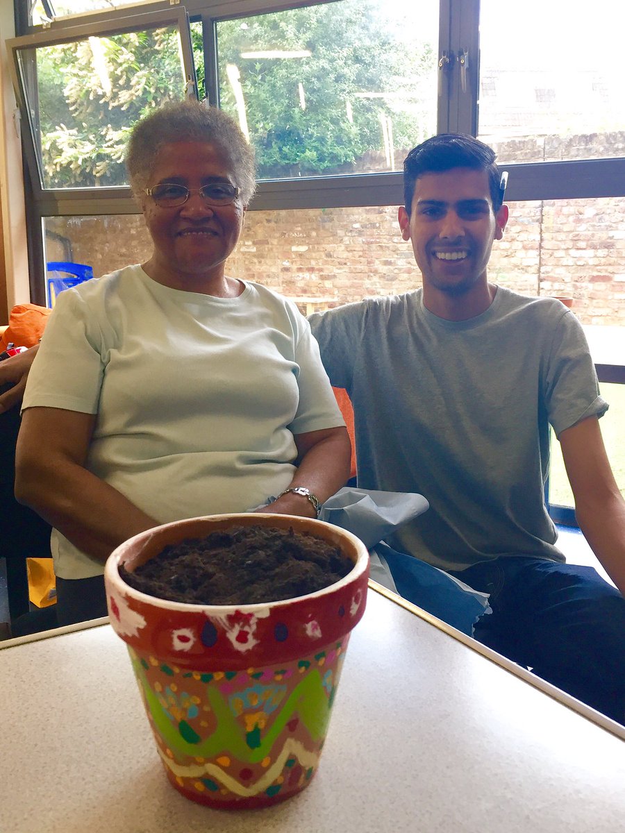 NorthLDNCares's tweet image. "I think mine could be the best y'know!" - the once shy, now v.confident Annabella shows off her plant pot to Indie!