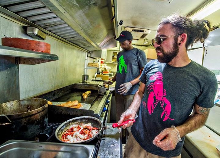 StreetFestATL's tweet photo. Behind the scenes with @cmlobsteratlanta @streetfestatl I think he may have been working on my order! #StreetFestATL https://t.co/65MUIQ0tgA