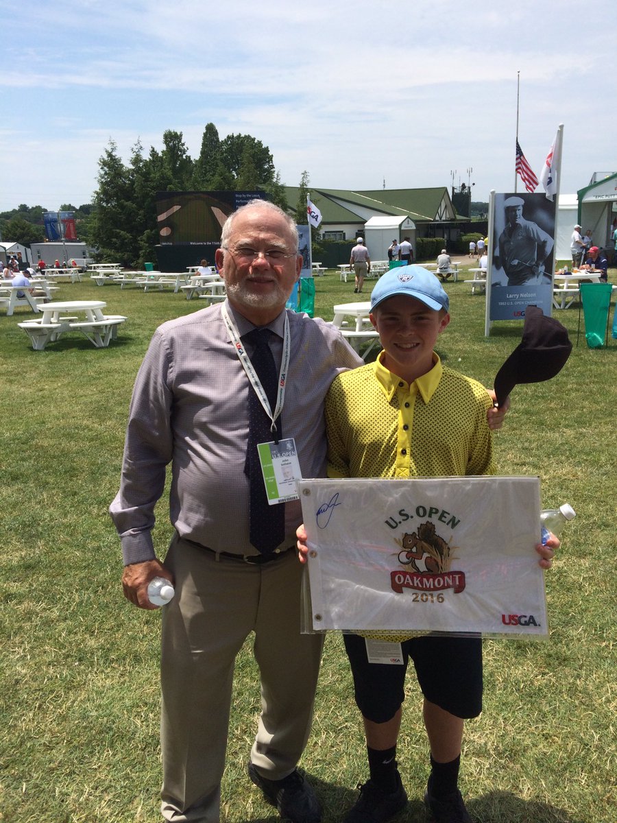 tkalldaypga's tweet photo. @aidankeenan2 cruising around Oakmont and ran into the man himself John Solheim. #usopen2016 #ping https://t.co/4HrkxShz3o