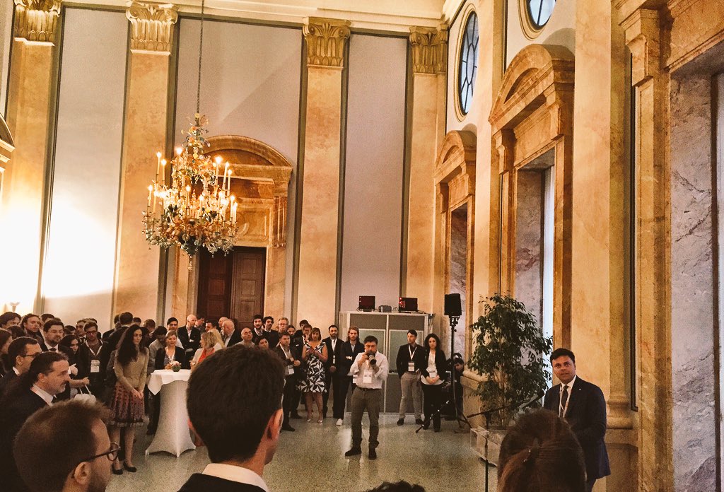 saroversi's tweet photo. #MadeinItaly #Startup #Innovation young #trep Meet Up in #Berlin #SMAU - opening ceremony with @marcogy https://t.co/yIzysyEwvj