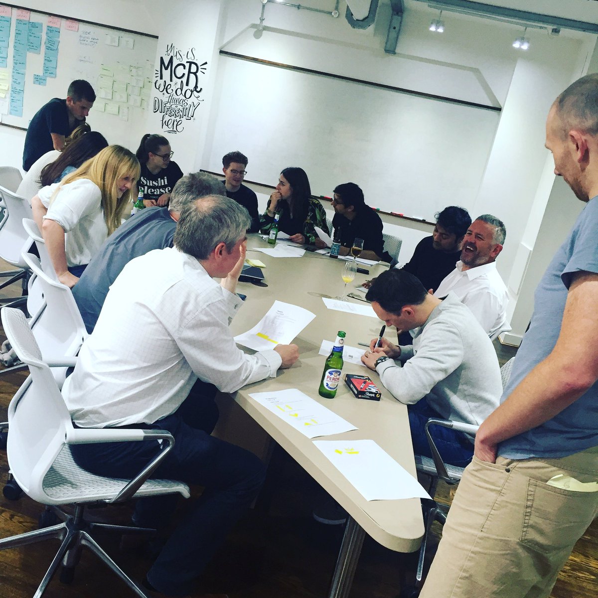 Kev_C_Murray's tweet photo. Theory of Constraints game at Lean, Agile Manchester #lamanc #toc @Valtech https://t.co/ouWHVyDT3J