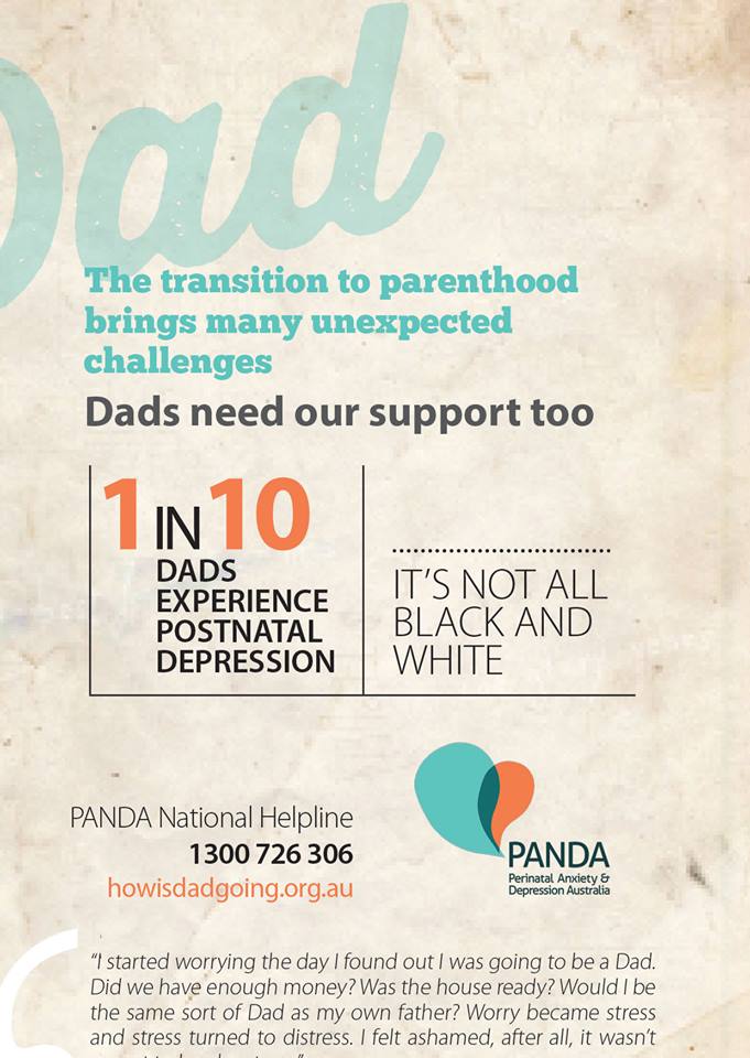 PANDAaustralia's tweet photo. #HowIsDadGoing #MensHealthWeek 1 in 10 dads experience postnatal depression, let's raise #PNDAawareness https://t.co/GkUunIigOz