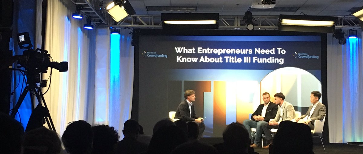 jameslittleLPA's tweet photo. Enjoying the panel on Reg CF and what #entrepreneurs  need to know @nextgencf #TitleIIISummit https://t.co/23RGQpaPWr