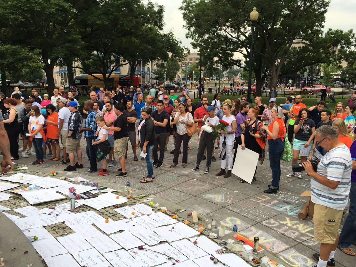 Starting in 20 min! Interfaith Vigil for #Orlando in Dupont circle 8pm #DC4Orlando