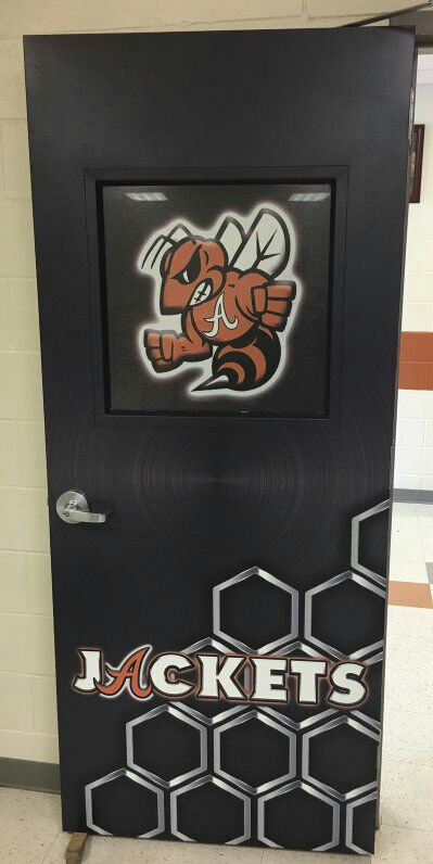 TheSignChamp's tweet photo. New door wraps for @alvinjacketsfb @AlvinISD @AlvinHSJackets.  Who's next? #signchamp https://t.co/Q5VdzRI5tY