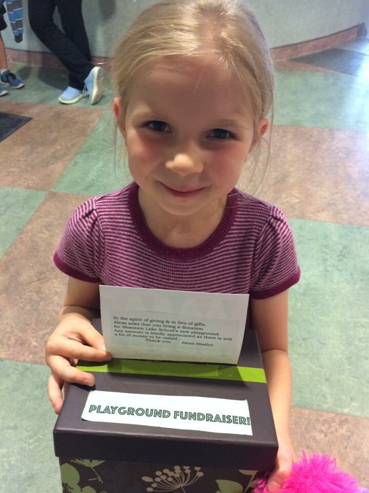 sle_pac's tweet photo. Alexa raised $170 at her birthday party and donating it all to the playground fund. You are amazing Alexa! Thank you https://t.co/kTOiVDpIzS