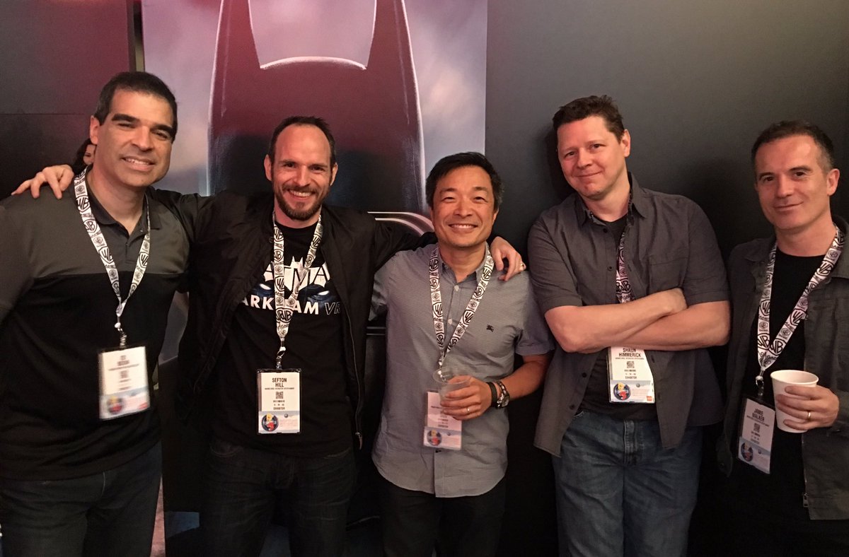 noobde's tweet photo. E3 Batman teams at E3!
Netherrealm, Rocksteady &amp; DC 
@Seftonhill @JimLee @jamiewalk3r #Injustice2 #ArkhamVR https://t.co/MQ0sNur5LS