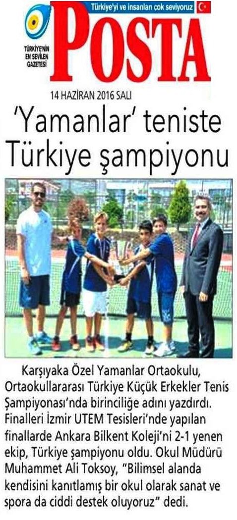 YamanlarEgitimK's tweet photo. YAMANLAR TENİS’TE TÜRKİYE ŞAMPİYONU 

Basın Yansımaları

Posta
9Eylül https://t.co/Hy6TG0TQrm