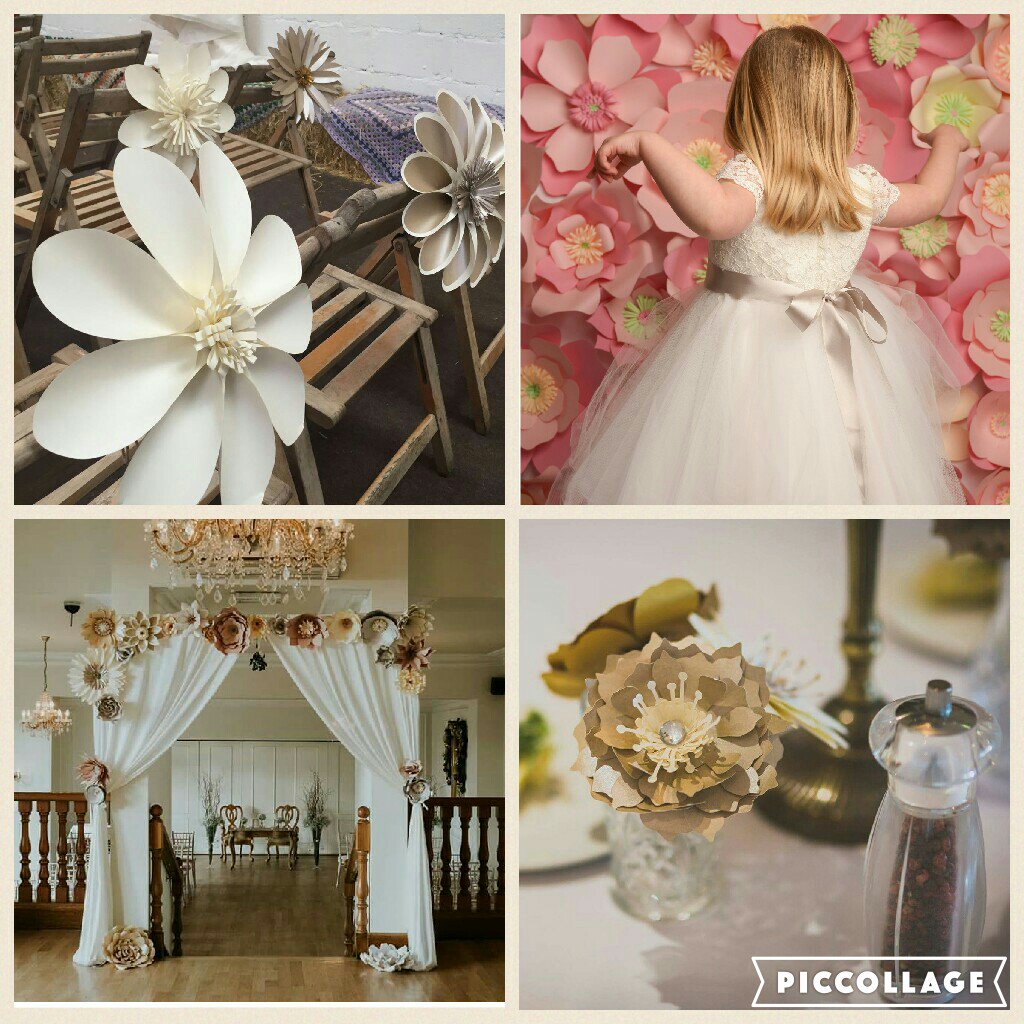Chair backs to flower walls, archways to centrepieces - Paper flowers can make a big impact! #weddinghour #wedding