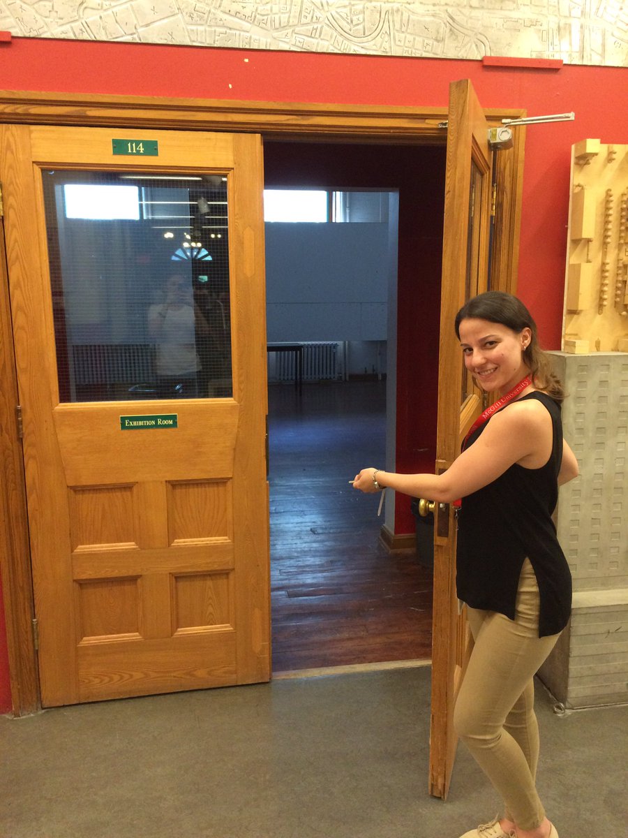 McGill_SISP's tweet photo. Laura &amp; Ida hanging out in the Macdonald Harrington bldg. Workshops in room G10, exhibitors &amp; ☕️ in 114. #SISP2016 https://t.co/f0jVzl5TUp