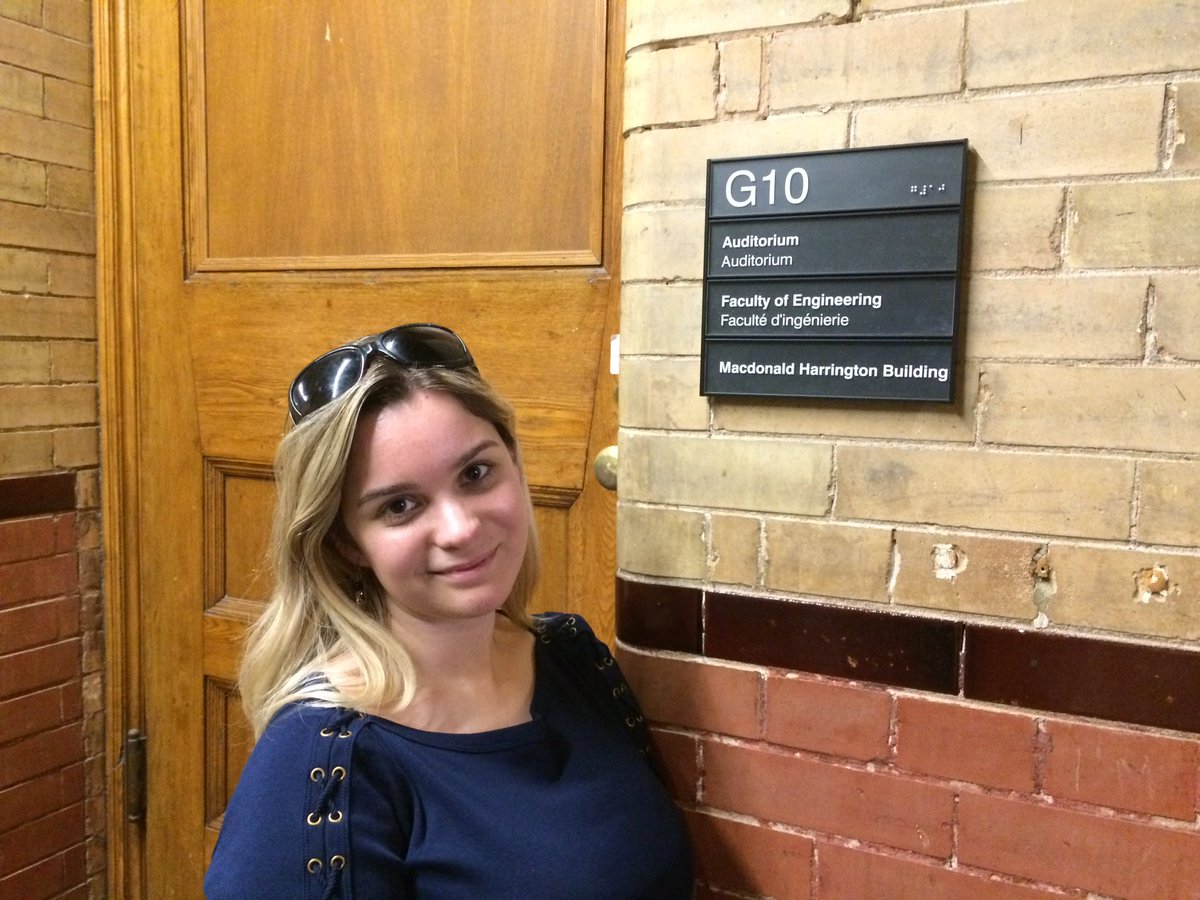 McGill_SISP's tweet photo. Laura &amp; Ida hanging out in the Macdonald Harrington bldg. Workshops in room G10, exhibitors &amp; ☕️ in 114. #SISP2016 https://t.co/f0jVzl5TUp