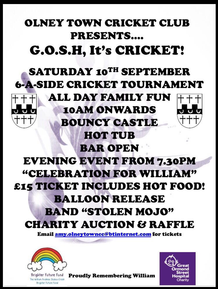 AmyKeeping's tweet image. Please come and support us @olney_cc #fundraiser #missitmissout
