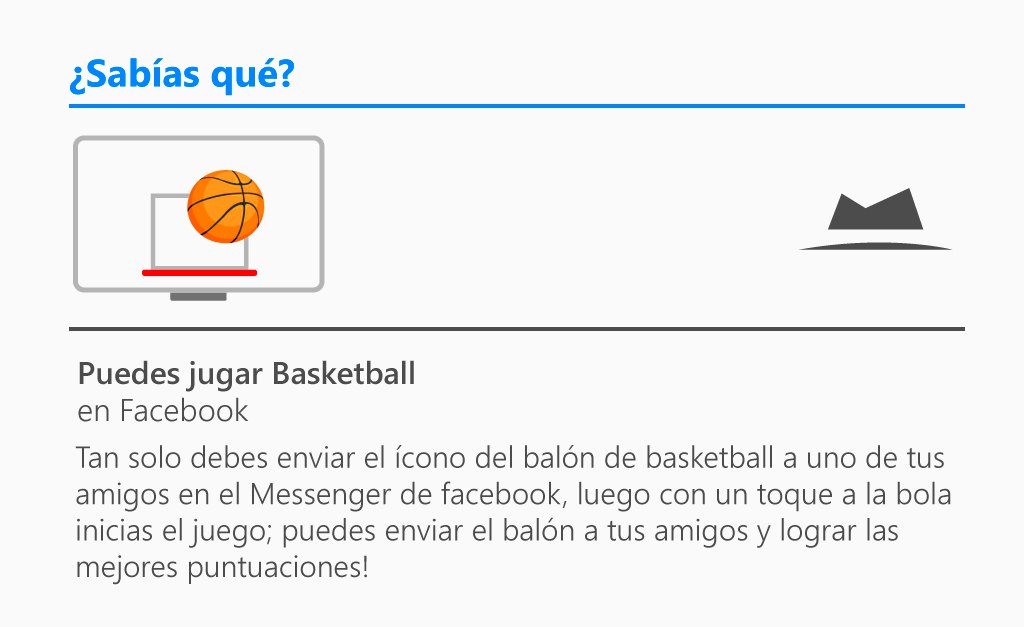ZehnLab's tweet photo. Hablando de juegos sabías que puedes jugar Basketball en el Messenger de Facebook; aquí te decimos cómo 🏀 https://t.co/Z0szPkKW4N